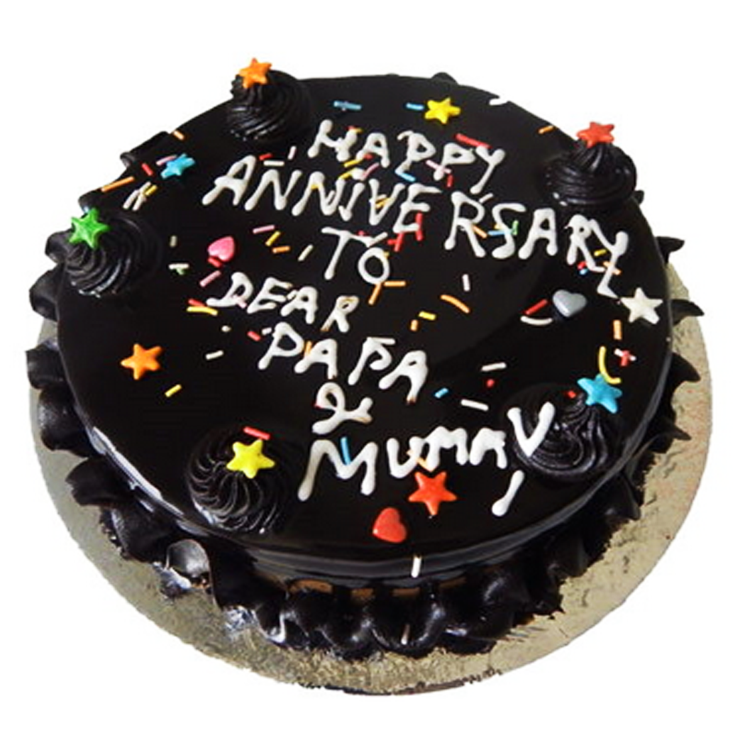 Send chocolate anniversary cake online by GiftJaipur in Rajasthan